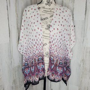 XHILARATION SHEER FLORAL KIMONO